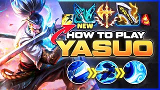 HOW TO PLAY YASUO SEASON 14  NEW Build amp Runes  Season 14 Yasuo guide  League of Legends [upl. by Largent]