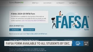 FAFSA form to be partially released in October fully by December [upl. by Rabelais]