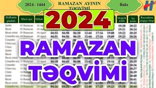 Ramazan ayının TƏQVİMİ 2024  Orucluq təqvimi 2024  Ramazan 2024 [upl. by Akenat126]