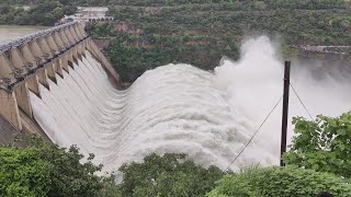 Srisailam dam gates opened [upl. by Htnamas]