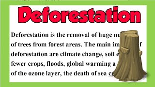 Essay on deforestation in English 2023 deforestation causes and effects what is deforestation [upl. by Rolland]