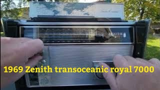 Zenith transoceanic royal 7000 vintage shortwave radio 1969 [upl. by Reprah264]