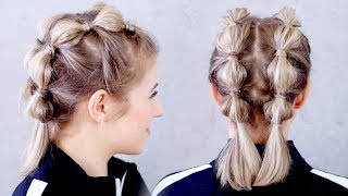 SUPER EASY GymWorkout Hairstyle for Short Hair  Milabu [upl. by Eversole]