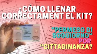 🔴🇮🇹como rellenar el kit de permesso di soggiorno por cittadinanza italia torino ciudadania [upl. by Nytsuj868]