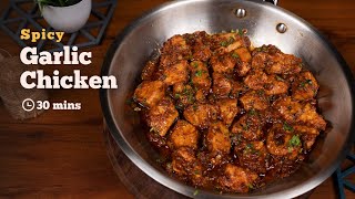 Spicy Garlic Chicken  Chicken Starters Recipe  Chicken Recipes  Cookd [upl. by Mikeb]