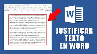 Cómo Justificar un Texto en Microsoft Word Fácil y Rápido [upl. by Dellora]