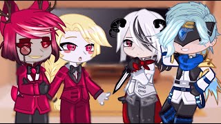 Hazbin Hotel React To Fatui As New Demons  Gacha React [upl. by Nairda]