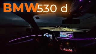 BMW 530 d g31 Touring Msport night driving interior lights [upl. by Niemad]