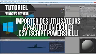 POWERSHELL Windows Server 2012 R2  Importer utilisateurs fichier CSV [upl. by Htennek]