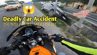 Deadly Car Accident 😱 कार गिर गई गद्दे में 😢 Sunday Ride Pe Hua Accident 😥 [upl. by Acirdna]