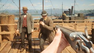 RDR 2  Brutal Shotgun Kills  Funny amp Brutal moments  RED DEAD [upl. by Tulley138]