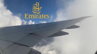 Stormy approach amp landing in Dubai  Emirates B777300ER [upl. by Ttcos]