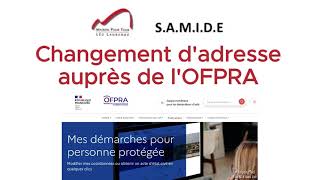 Changement dadresse sur le site de lOFPRA ordinateur [upl. by Harper]