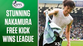 Incredible Nakamura Free Kick Clinches Title  SPFL [upl. by Aizek306]