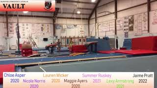 Yurchenko Full video clips from intrasquad 9818 7 Vaults [upl. by Nevar]