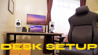 Work From Home Desk Setup Tour 2024  Kenyan Content Creator [upl. by Anaxor]