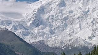 Thrilling Moment Nanga Parbat Avalanche Captured [upl. by Azirb471]