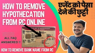 How to remove hypothecation from RC online  Terminate hypothecation online  remove loan from RC [upl. by Nepil]