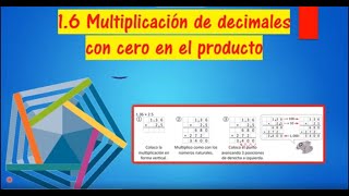 16 MULTIPLICACIÓN DE DECIMALES CON CERO EN EL PRODUCTO UNIDAD 5 Quinto Grado [upl. by Kingsbury776]