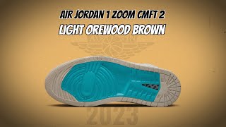 Air Jordan 1 Zoom CMFT 2 Light Orewood Brown [upl. by Myrt]