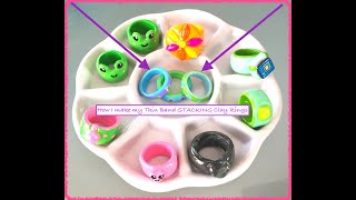 How I Make My Chunky Clay Rings Stacking Band Rings [upl. by Phippen724]