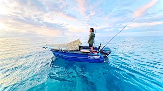 Alone 80km Out To SEA  The BIG FISH Remote Boat Camping [upl. by Lanahtan]