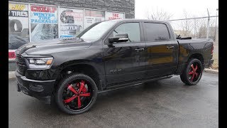 2019 RAM 1500 SPORT WITH 24 INCH BLACK amp RED RIMS [upl. by Guthry]