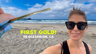 Metal Detecting My First Gold Oceanside CA [upl. by Marisa805]