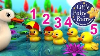 Five Little Ducks  Nursery Rhymes for Babies by LittleBabyBum  ABCs and 123s [upl. by Neom]