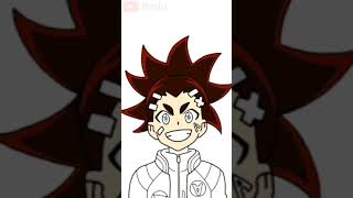 Beyblade Drawing  How to Draw Aiger Akabane  Como Desenhar Beyblade [upl. by Intosh]