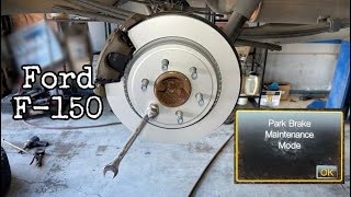 How to Replace Rear Brakes on a 2017 and Newer Ford F150 Electronic Parking Brake [upl. by Norm]