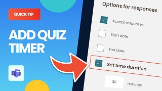 Add a Quiz Timer in Microsoft Teams Assignments Under 2 mins [upl. by Sletten998]