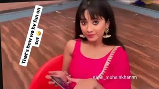 Behind the scene of yeh risheta kya kahalata hai  Shivangi joshi offscreen masti on the set [upl. by Sarene]