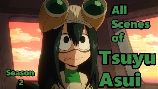 All Scenes of Tsuyu Asui in Season 2 BNHA [upl. by Annora]