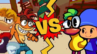 MUGEN Battles  RaymanCrash Bandicoot vs PocoyoPato [upl. by Ibur]