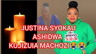 JUSTINA SYOKAU IN TEARS AS SHE SING FOR THE LATE MERCY MAWIA SAD 😭😭😭💔💔 [upl. by Dyna]