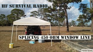 Survivalcomms HF radio  Permanent splicing 450ohm window line [upl. by Manoop]