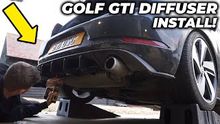 GOLF GTI MK7MK75 REAR DIFFUSER INSTALL [upl. by Rimaa]