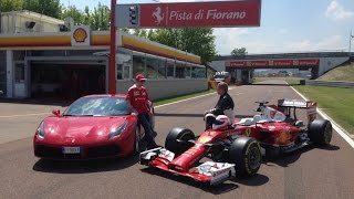 Kimi Raikkonen Vs Martin Brundle at Fiorano 2016 [upl. by Kachine324]