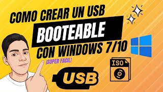 PASO A PASO✅ Como crear un USB BOOTEABLE con WINDOWS 710📀🔥 [upl. by Helban]