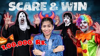 LAST TO SCREAM WINS 1 LAKH Rs CHALLENGE  Halloween Challenge  PARIS LIFESTYLE [upl. by Porush]