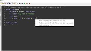 Algoritmo para sumar dos numeros que sean divisibles entre 2 y 4 [upl. by Bastian]