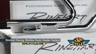 Rinehart Racing Slimline Duals for HarleyDavidson at JampP Cycles [upl. by Kidd]