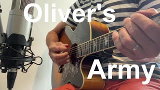 Elvis Costello  Olivers Army Acoustic Cover [upl. by Ennovoj]