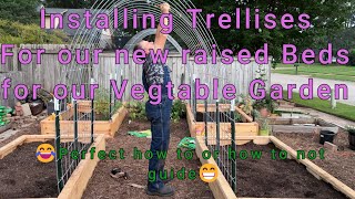 🌸DIY Trellis for Raised Garden Beds  Grow Vegetables Vertically [upl. by Klimesh]