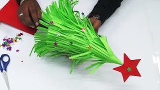 How to Make an Easy Paper Christmas Tree  DIY Origami Christmas Crafts [upl. by Ahselaf]