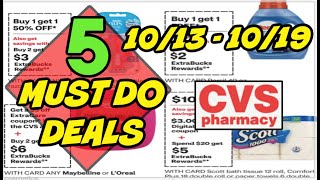 5 MUST DO CVS DEALS 1013  1019 [upl. by Latvina]