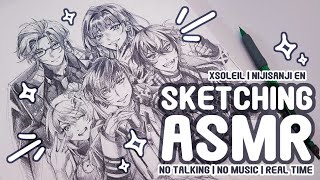 Sketching ASMR XSOLEIL Real Time  Full Process  No Talking [upl. by Netsyrk]