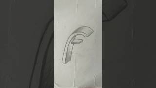 Drawing F Letter Shape videoviralartdrawing youtubeshortsshorts trendingviralvideoshort [upl. by Ennaharas]