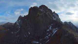 Crestone Peak North East Face Aerial 360 deg Footage [upl. by Nerua]